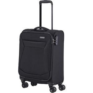 Travelite Koffer Chios schwarz, Weichschale, 4 Rollen, 34 Liter, 39 x 55 x 20cm
