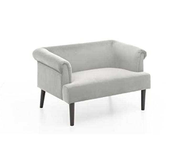 Atlantic Home Collection Charlie Loveseats, Massivholz, (2) Grau, 118/85/88 cm