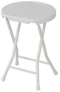 Garvee 18 Inch Folding Stool Handle 600 lbs Steel Black White 1 or 2 Pack