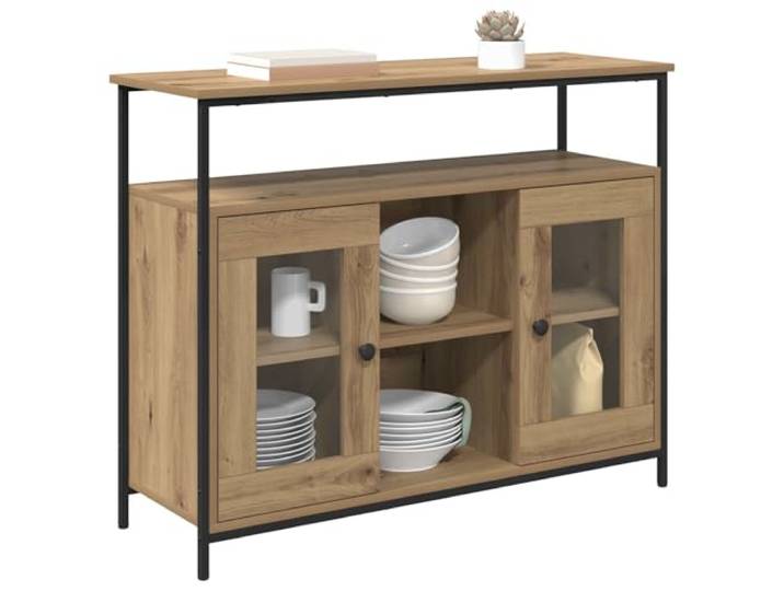 vidaXL Sideboard Artisan-Eiche 100 x 35 x 80 cm Holzwerkstoff