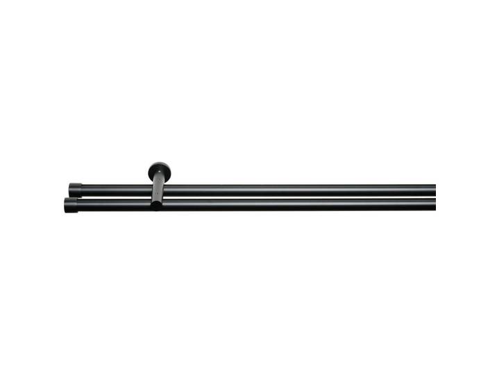 Homeware Vorhangstangenset, Schwarz, Metall, 160 cm, Heimtextilien, Vorhänge, Vorhangstangen, Vorhangstangenset