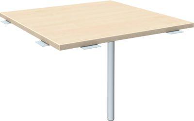 Verkettungsplatte ALICANTE, Volleck, B 800 x T 800 mm, mit Stützfuß, höhenverstellbar,