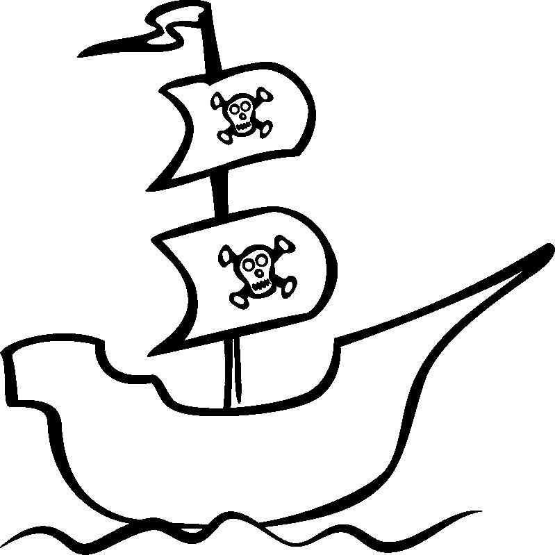 Ambiance-sticker Sticker Bateau de pirate enfant