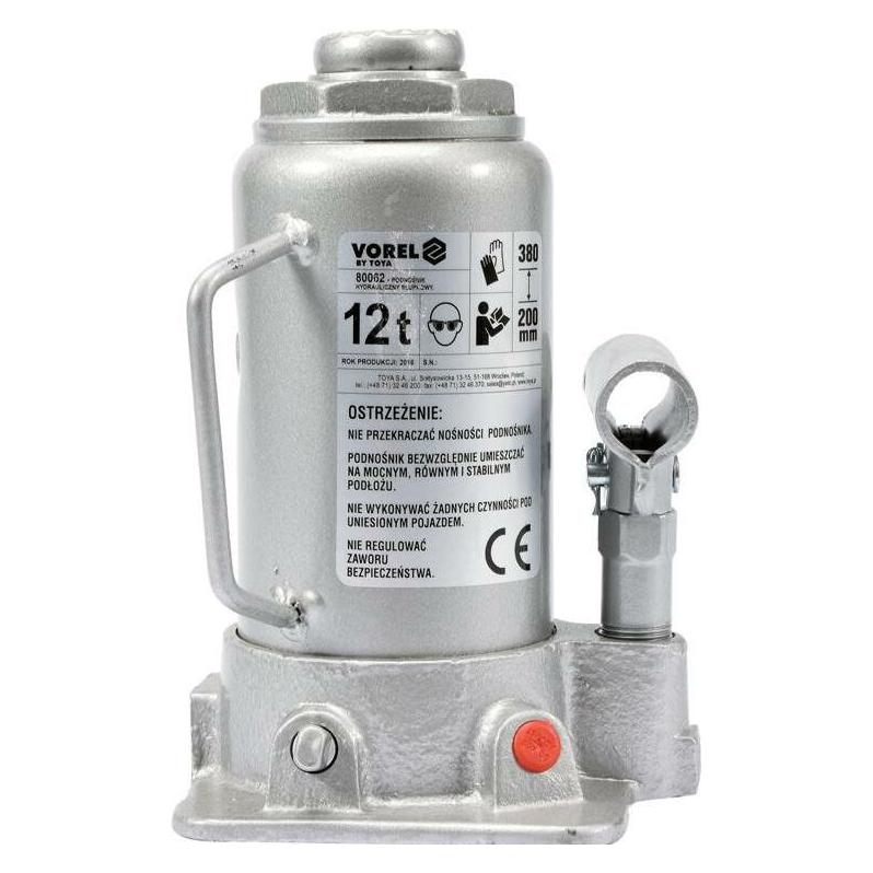 Vorel DŹWIGNIK TŁOKOWY HYDRAULICZNY 12T 200-380mm 80062 (80062)