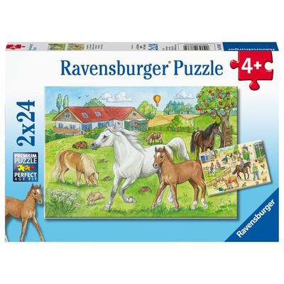Puzzle Ravensburger Auf dem Pferdehof 2 X 24 Teile