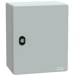 Schneider Electric NSYPLM3025G PanelSeT PLM Polyestergehäuse - Wandmontage, einfache Tür, ohne MP H300xB250xT160mm IP66, IK10, RAL 7035