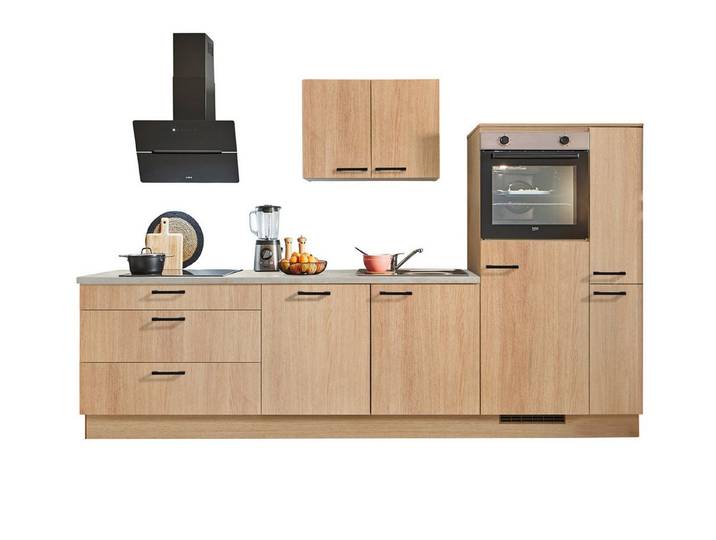 pino Küchenzeile Stockholm, individuell anpassbar, gratis Küchenplanung mit Profis, (Breite 280cm), vormontiert, wahlw. mit E-Geräten, Preis inkl. Lieferung & Montage
