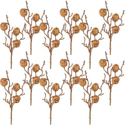 CREATIV green künstliche Pflanze Walnusszweig, 41cm, natur, 12er Set