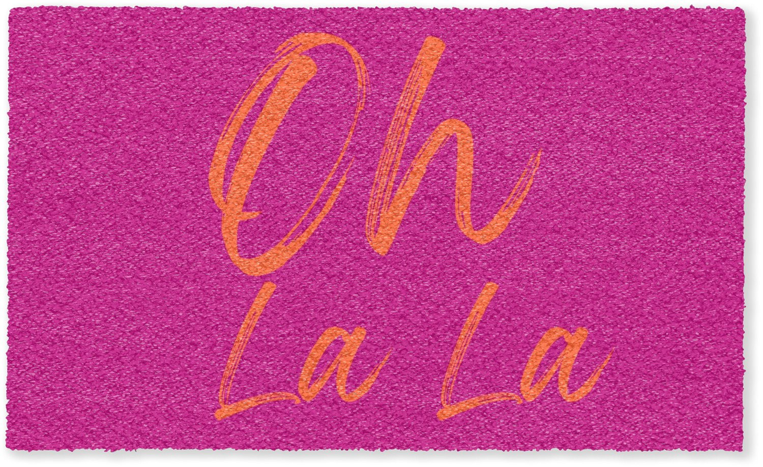 MuchoWow Deurmat Oh la la - Oranje en Roze - B/D: 150 x 90 cm