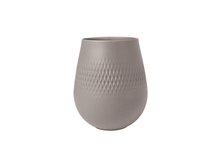 Villeroy & Boch Vase Manufacture Collier Taupe 14 cm, Keramik, 14 cm, Dekoration, Vasen, Keramikvasen