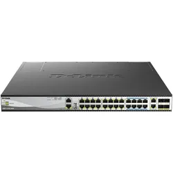 D-Link DMS-3130-30PS/E, 30-Port Layer 3 PoE Multi-Gigabit Stack Switch