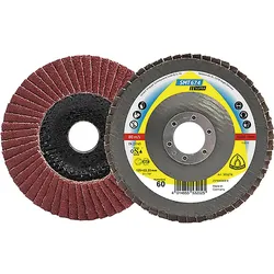 Lamellenschleifteller KLINGSPOR K40 125x22,23 gewölbt, Keramischer Korund