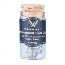 Vapefly KA1/NI80 Staple Staggered Coil (2pcs) Flasche (26GA*2+26GA*2)+32GA