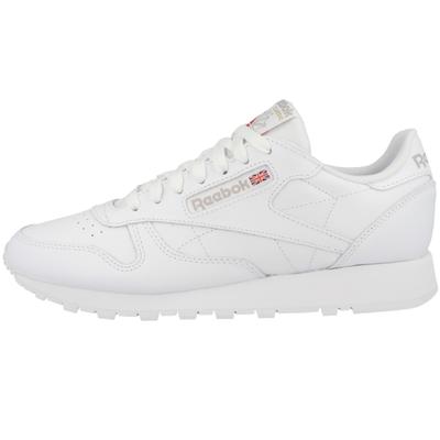 Sneaker REEBOK "Reebok Leather Sneaker low Unisex Erwachsene Schuhe", Herren, Gr. 44, Textil, weiß, Glattleder, Lederimitat, Schuhe Sneaker, Perforationen