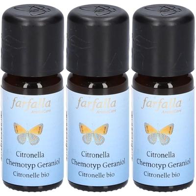 Farfalla Citronella CT Geraniol Bio Gr Cru 10 ml x3 3x10 Ätherisches Öl
