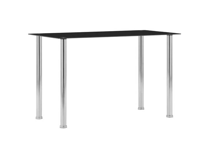 VidaXL - Esstisch edelstahl, One Size, Schwarz
