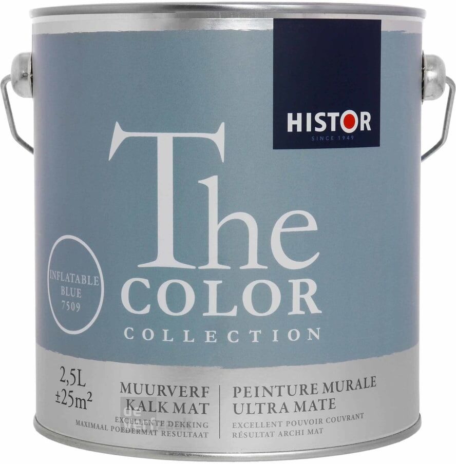 Histor The Color Collection Muurverf Kalkmat - Inflatable Blue - 2,5 liter