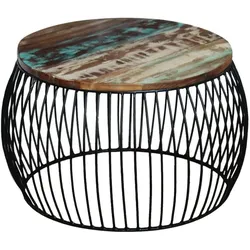 vidaXL, Couchtisch + Beistelltisch, Makenna (Recyceltes Massivholz) (68 x 37 cm)
