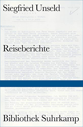 Siegfried Unseld - Reiseberichte (Bibliothek Suhrkamp) - Preis vom 09.10.2026 07:28:09 h