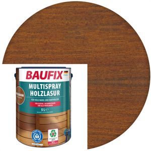 Baufix Holzlasur Multispray, 5,0l, innen & außen, wetterfest, nussbaum