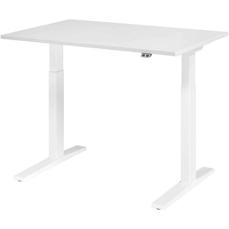HAMMERBACHER VXMKA12/W/W elektrisch höhenverstellbarer Schreibtisch 70,0 - 120,0 cm - elektrisch Weiß / weiß