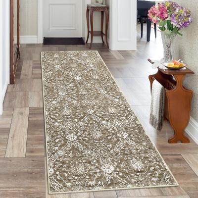 Garvee Traditional Medallion Floral Print Area Rug
