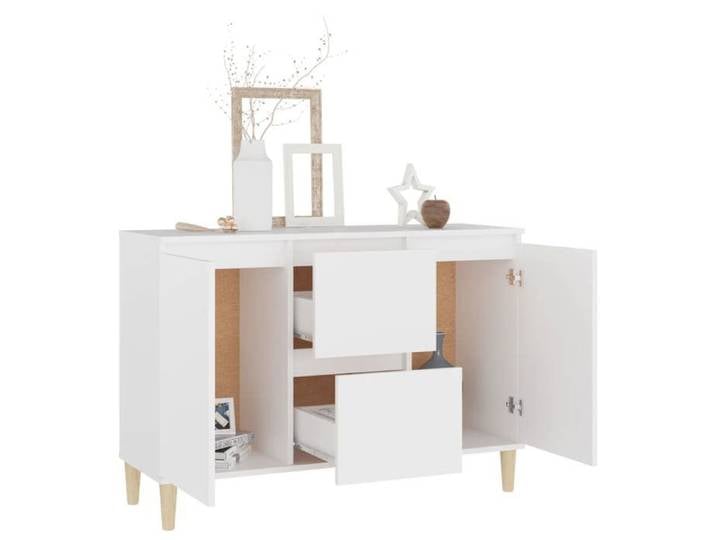 Commode/Buffet contemporain blanc 101x35x70 cm bois d'ingénierie LL0000094789