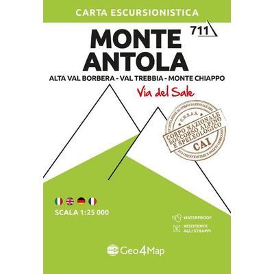 711 Monte Antola. Alta Val Borbera-Val Trebbia-Monte Chiappo, Karte von , Geo4Map s.r.l.