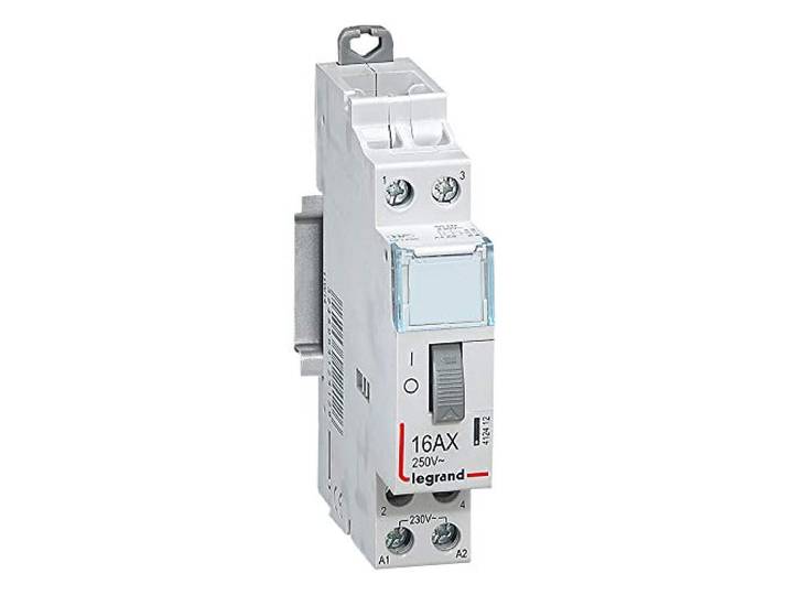 Legrand 412412 Télérupteur CX³ standard avec bornes à vis\, 2P\, 16A\, 250V contact 2F\, tension commande 230V\, 1 module