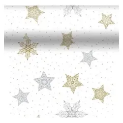 Duni, Tischdecke, Weihn.Tischtuchrolle 3in1 Dunicel weiss (480 x 40 cm)