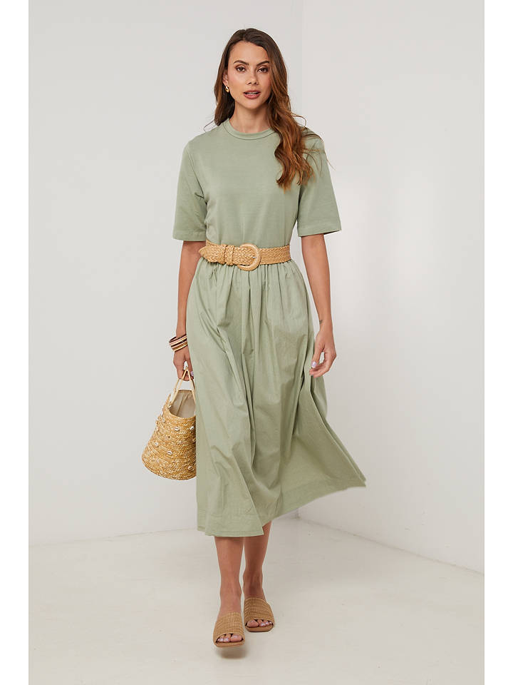 Lin Passion Kleid in Khaki - 34/36