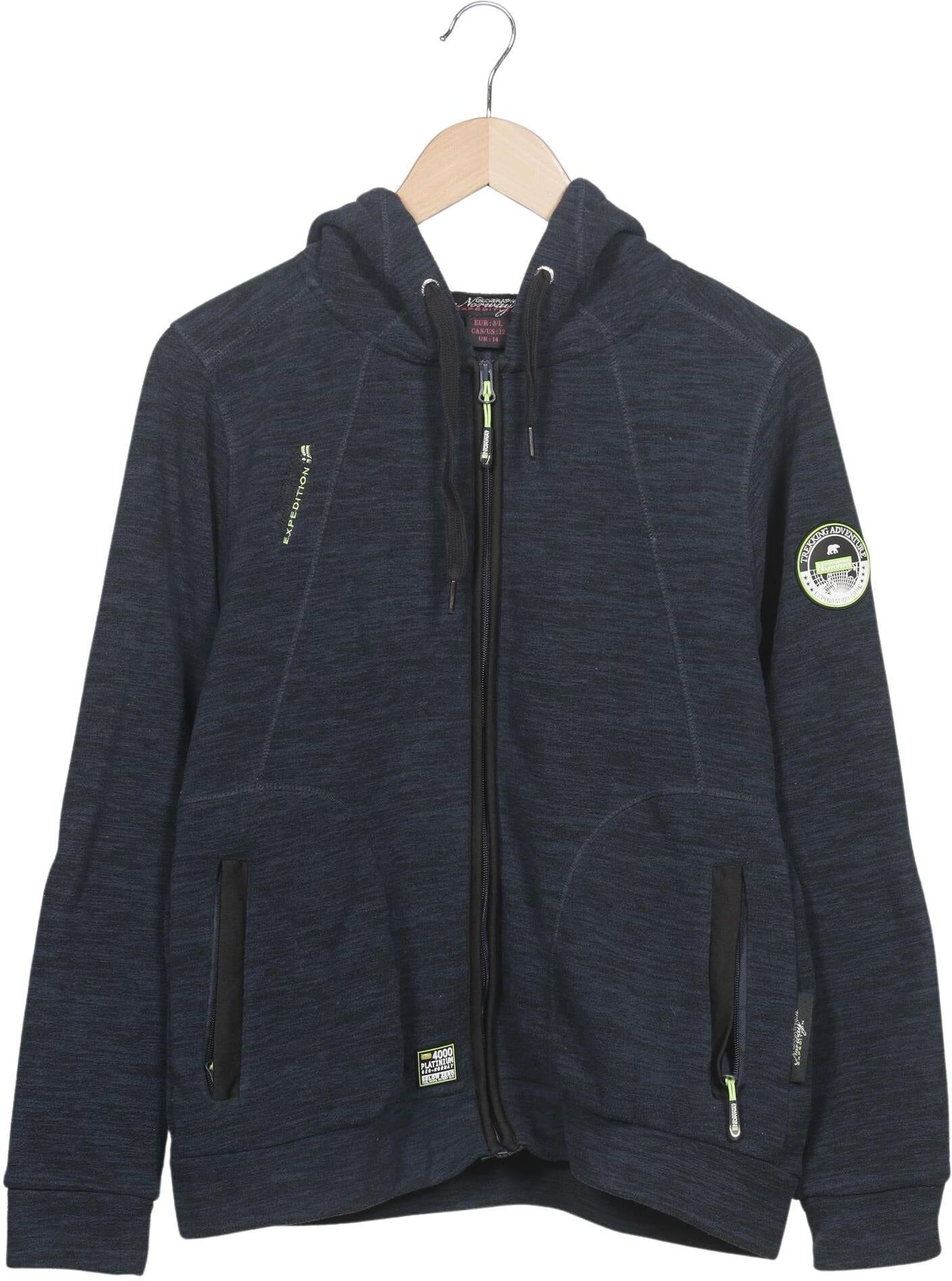 Geographical Norway Damen Kapuzenpullover, Marineblau, Gr. L, Synthetik - Second Hand