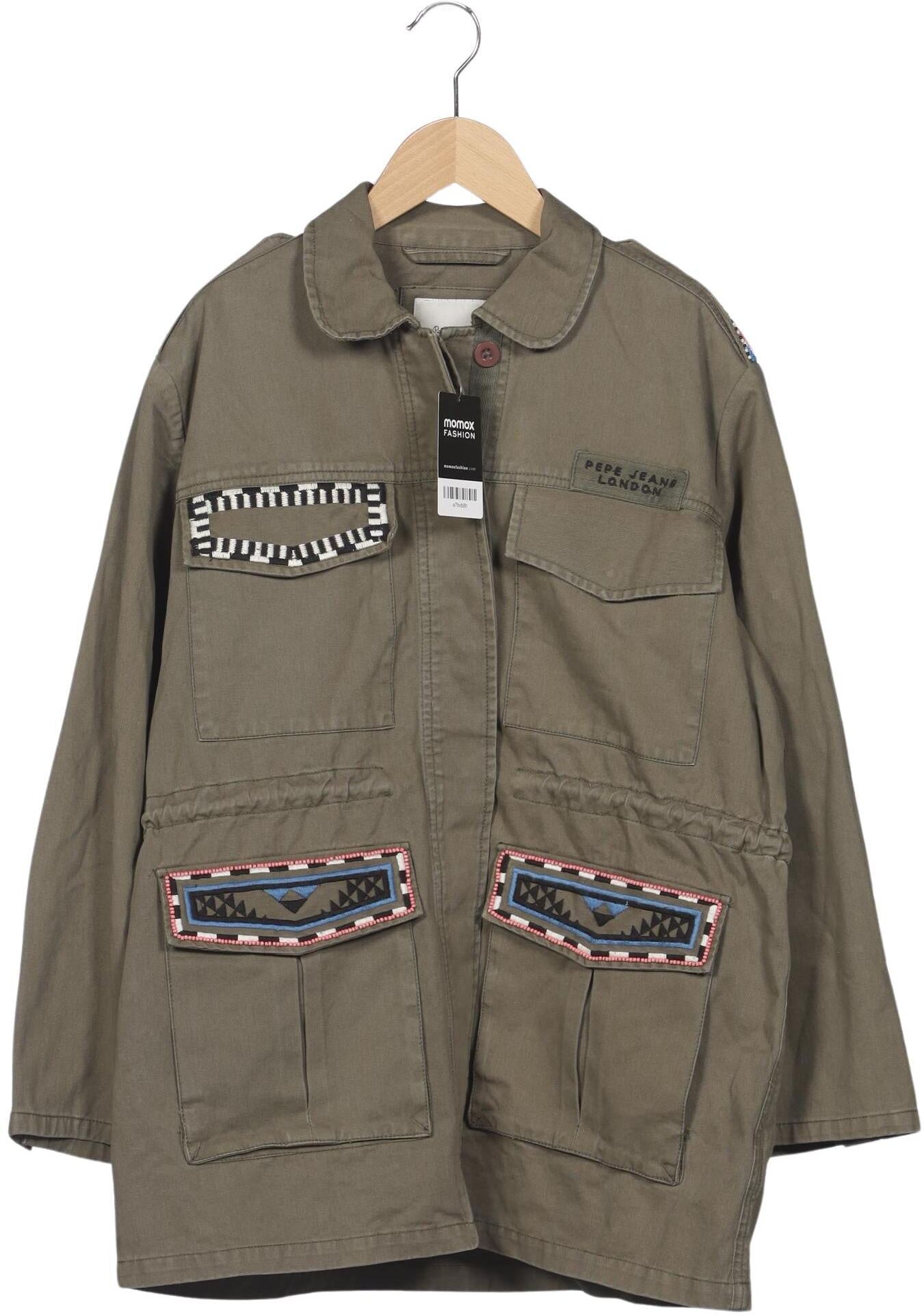 Pepe Jeans Damen Mantel, Grün, Gr. M, Baumwolle - Second Hand