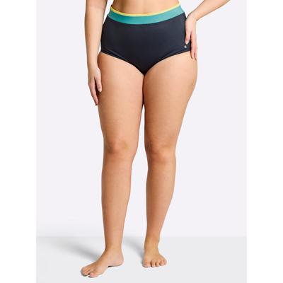 Bikini-Hose SHEEGO, Damen, Gr. 44, Normalgrößen, schwarz (tiefblau, ozean), Elasthan, Polyamid, Badehosen Bikini-Hose