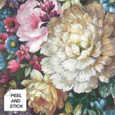 Nextwall Blooming Floral Peel And Stick Wallpaper - 20.5 in. W x 18 ft. L