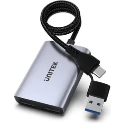 Unitek USB-A/USB-C 2x HDMI Adapter - V1427A01, Video Adapter, Grau