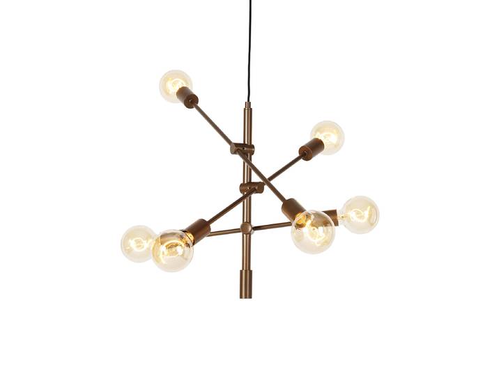 Suspension industrielle bronze foncé 6 lumières - Sydney