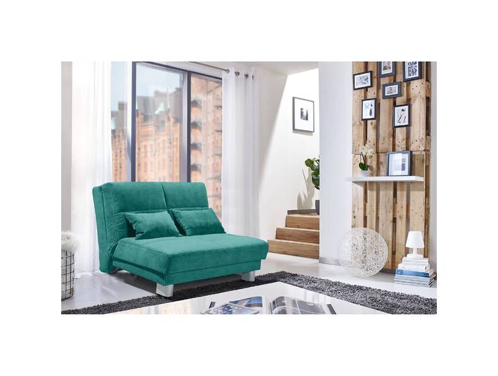 Canapé convertible Rakir Turquoise Microfibre Enza 120cm Scandi