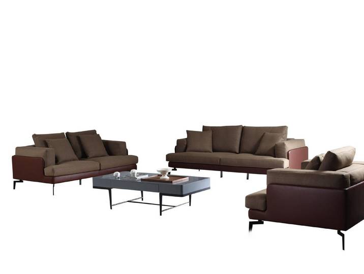 JVmoebel Sofa Elegantes Wohnzimmer-Set in warmem Braun aus hochwertigem Material, Made in Europa