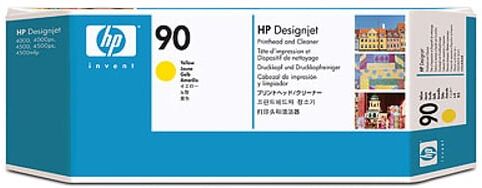 HP 90 cabeças de impressão amarelo e kit de limpeza (C5057A)