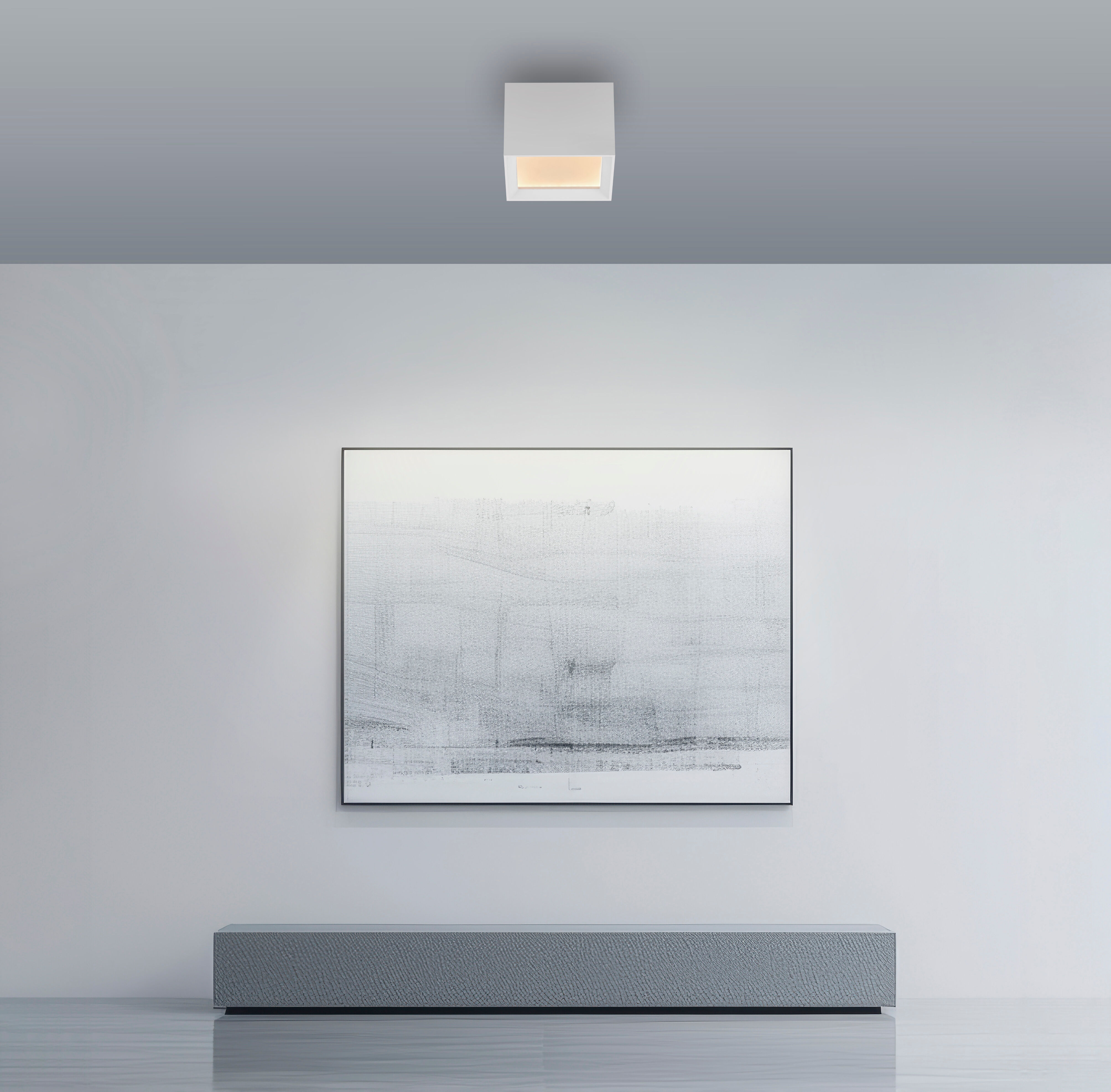 NEUHAUS PURE LED Deckenleuchte "PURE Manhattan", weiß (snow), 1, H: 11cm, 1 Stk., Leuchten, Stufenloses dimmen per Funk-Fernbedienung, CCT, Multicolor, LED Deckenleuchte