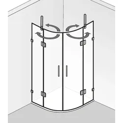 HSK Aperto Pur Runddusche pendelbar, 4-teilig, AOP.143 AOP.143