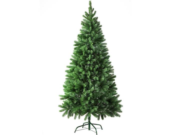 tectake Weihnachtsbaum, inklusive Metallständer mit Kunststoffkappen, grün, Grün, Dreieckig, 180 cm, Dekoration, Weihnachtsdekoration, Christbäume & Zubehör