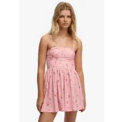 Superdry für Damen. W8011971A Cami Kleid rosa (XS), Lässig, Baumwolle, Ärmellos / Hosenträger