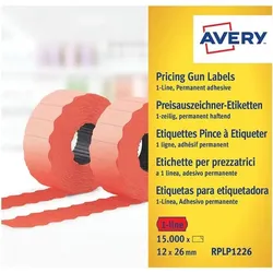 Avery Zweckform Preisetiketten »RPLP1226« 10 Rollen leuchtrot 26 x 12 mm rot