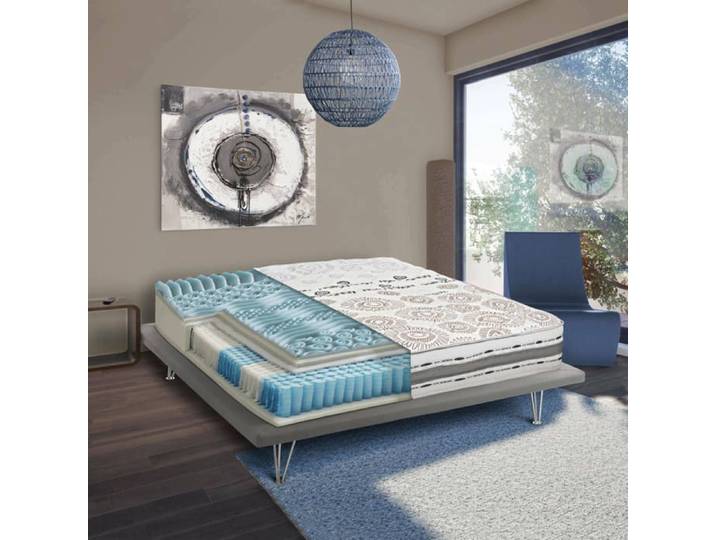 Matelas double Zelda 200x160h25 cm Blanc