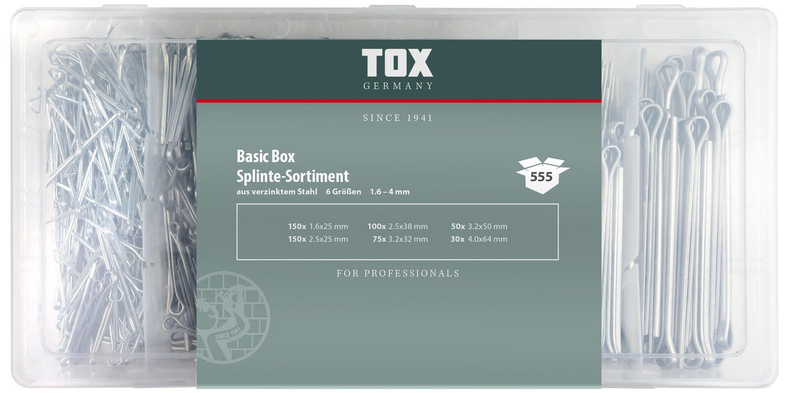 TOX Basic Box Splinte 555 tlg. 09490202