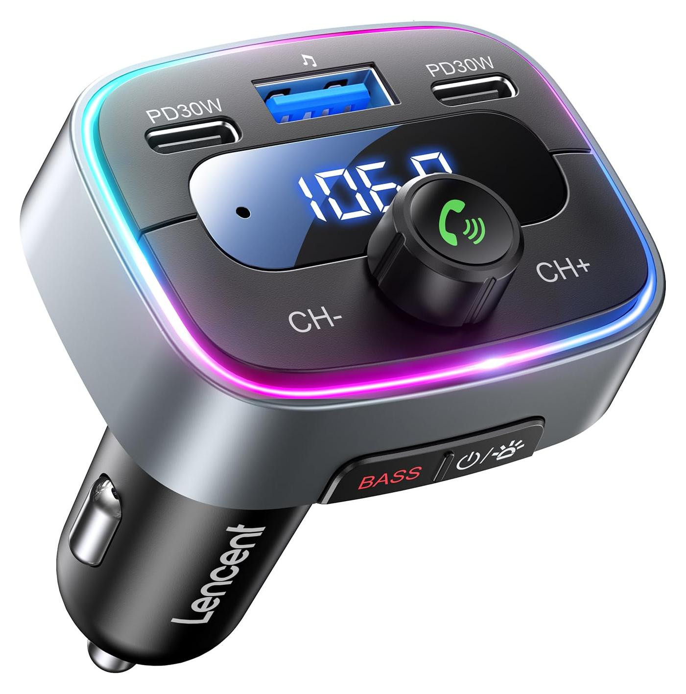Selius Bluetooth 5.4 FM Transmitter Auto Bluetooth Adapter