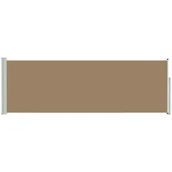 vidaXL Ausziehbares Seitenmarkise Taupe 300 x 100 cm Polyester
