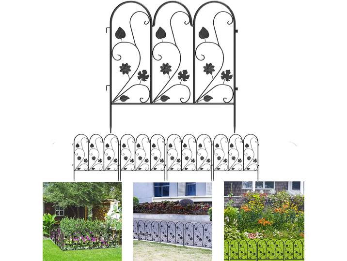 Clôture décorative de jardin, 5 pièces, pour extérieur, balcon, terrasse, pelouse, aménagement paysager
